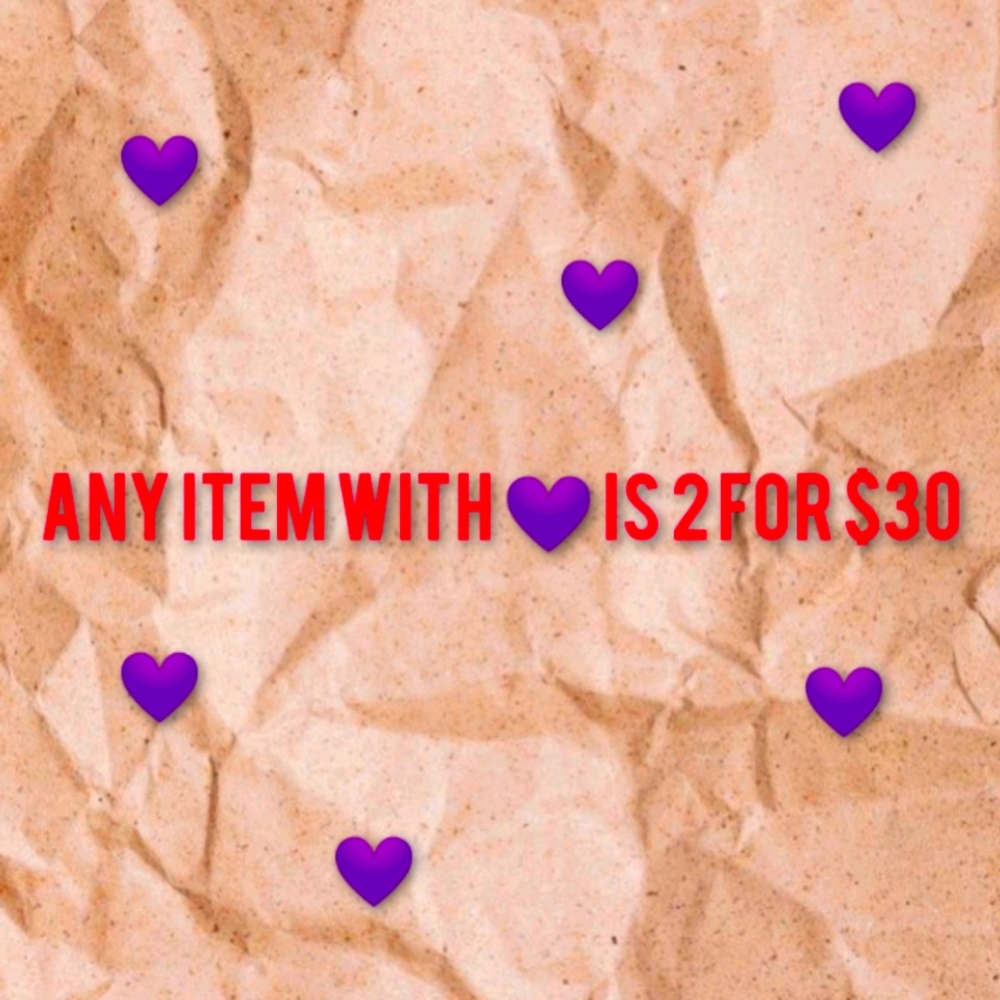 💜 are 2 for $30
